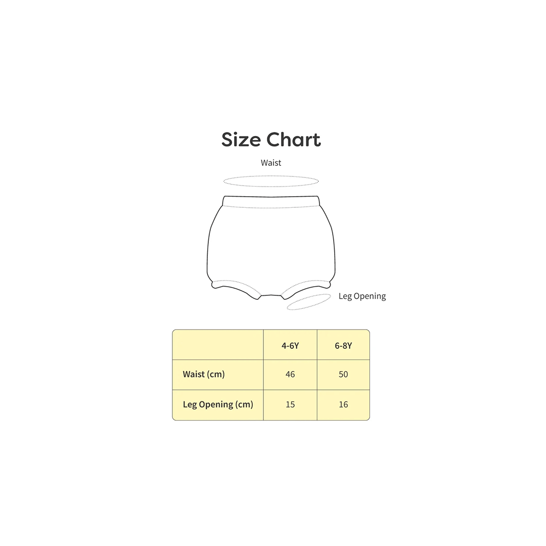 SuperBottoms Clothing SuperBottom Girl Bloomer Underwear Unicorn, 3 Set (4-8 years)