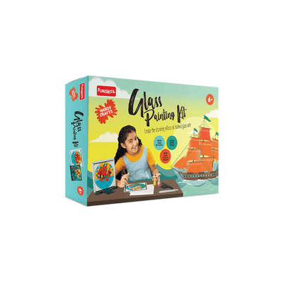 Funskool Art And Craft Kit Funskool Glass Painting Kit with Glass Colors (6 Years+)