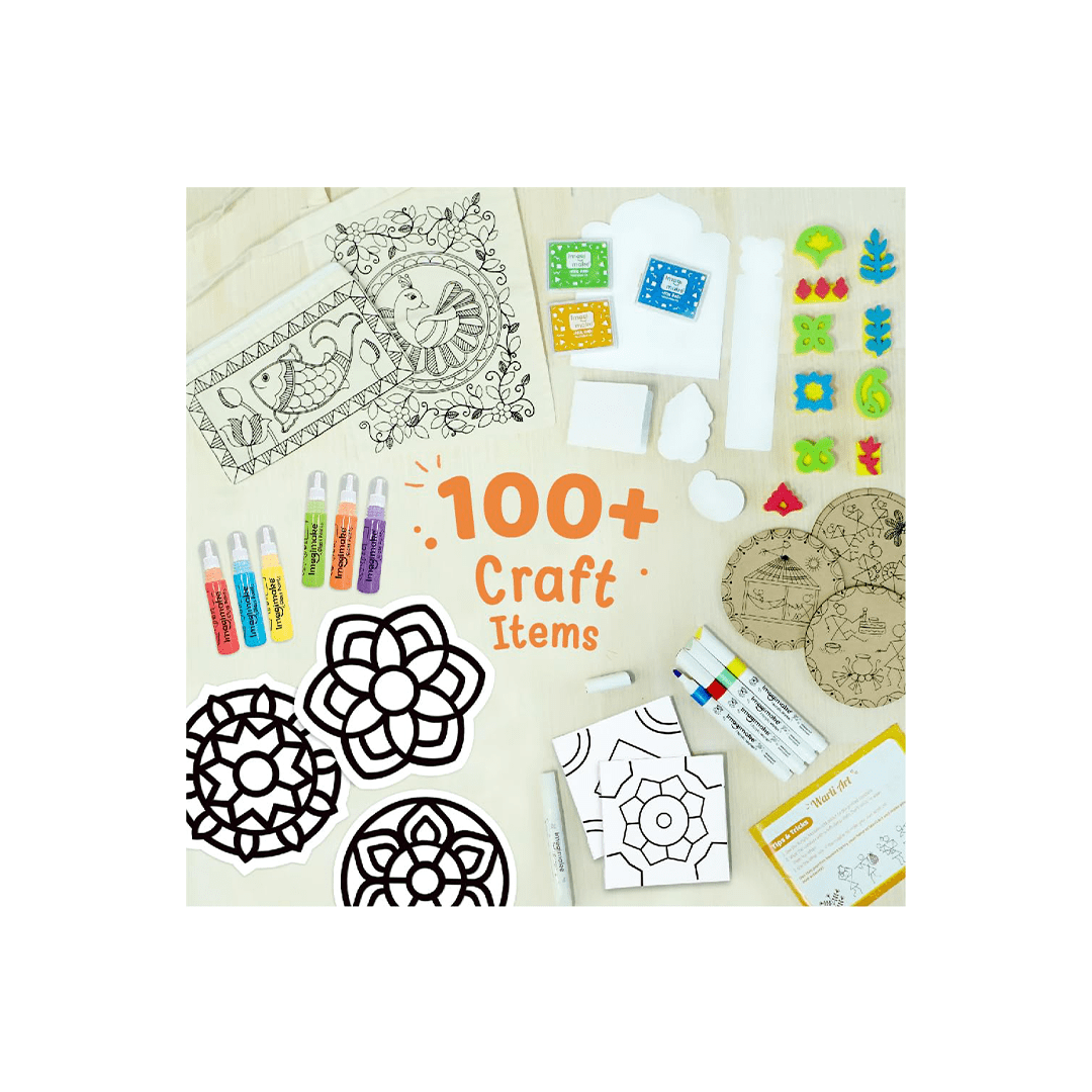 Imagimake Visual Artwork Imagimake Learn Indian Art Forms-Arts and Craft DIY Kit For Kids