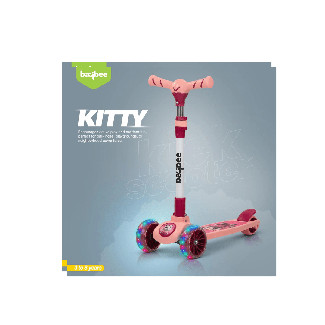 Baybee Toys Baybee Kitty Kick Scooter for Kids, Foldable Kids Scooter