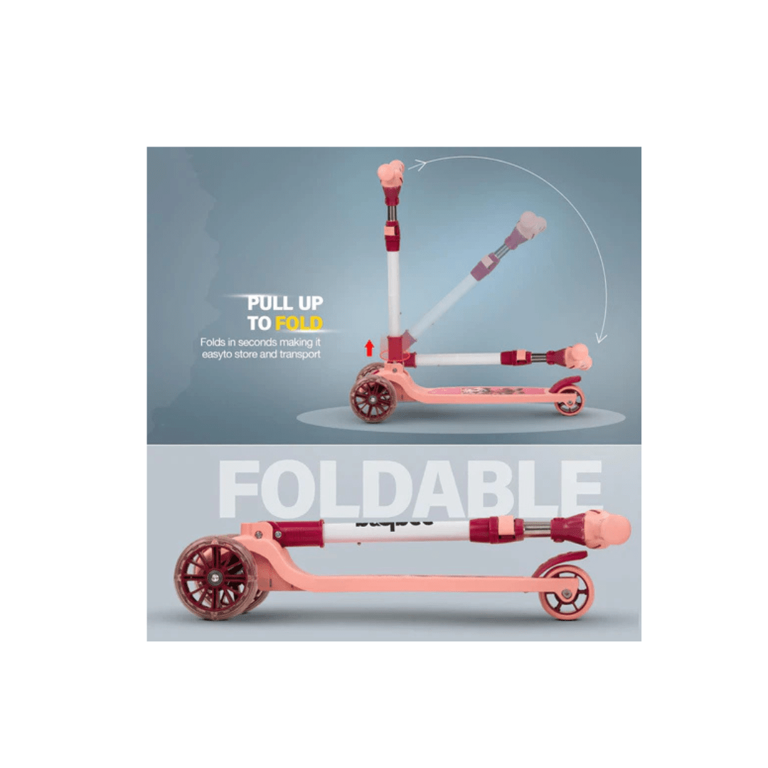 Baybee Toys Baybee Kitty Kick Scooter for Kids, Foldable Kids Scooter