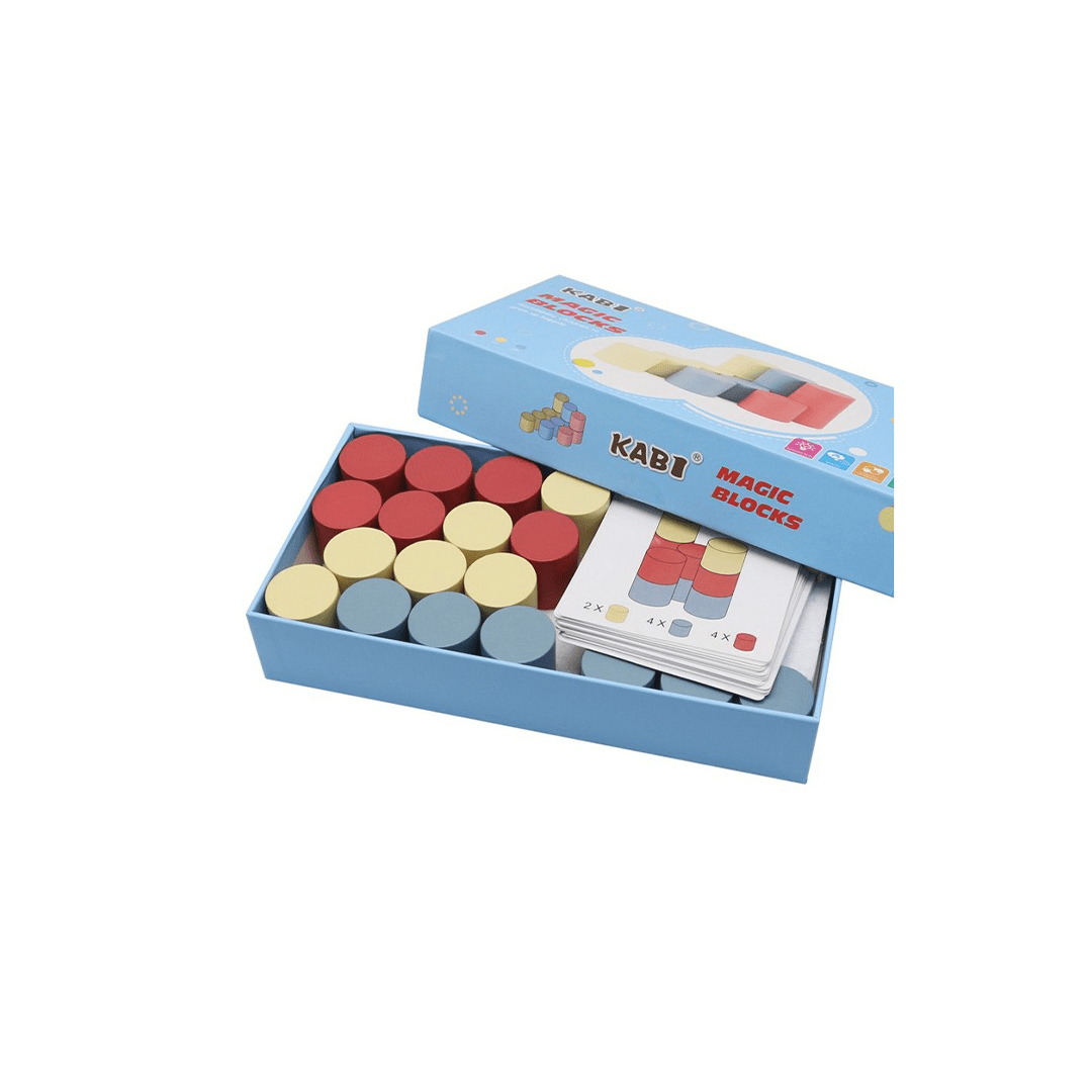 The Clever Clogs Toys The Clever Clogs Kabi Magic Blocks – Cylindrical (3 Years+)