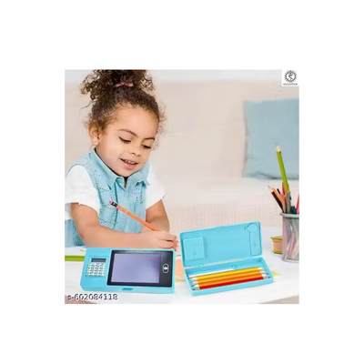 LCD Writing Tablet Pencil Box with Calculator for education