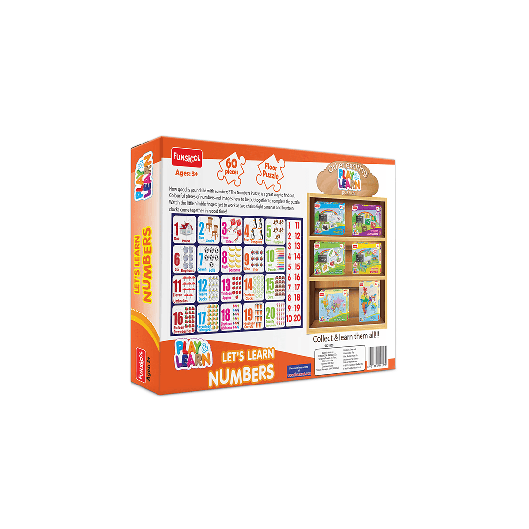 Funskool Toys Funskool Play & Learn Let's Learn Numbers Puzzle (3 Years+)