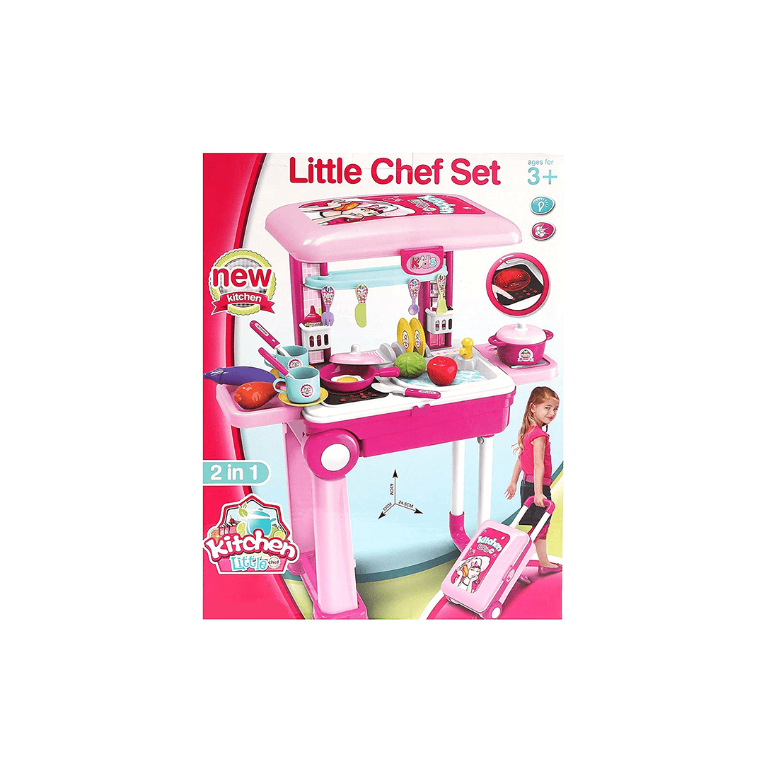 Baan Toys Toys Baan Toys 2 in 1 Little Chef Trolley Kitchen Set with Music & Light (3 Years+)