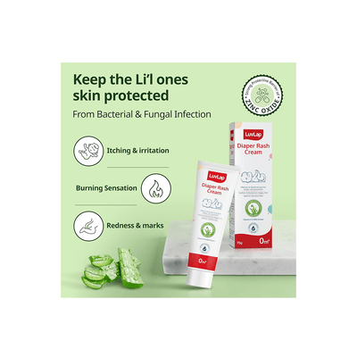 LuvLap Baby Care LuvLap Baby Diaper Rash Cream, 75g Natural Cream with goodness of Aloe Vera