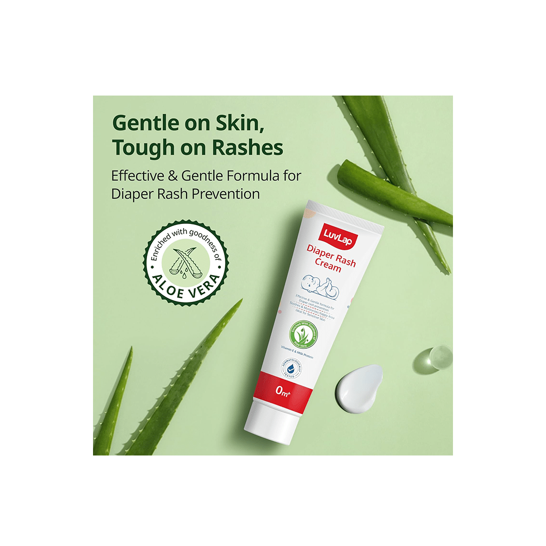 LuvLap Baby Care LuvLap Baby Diaper Rash Cream, 75g Natural Cream with goodness of Aloe Vera