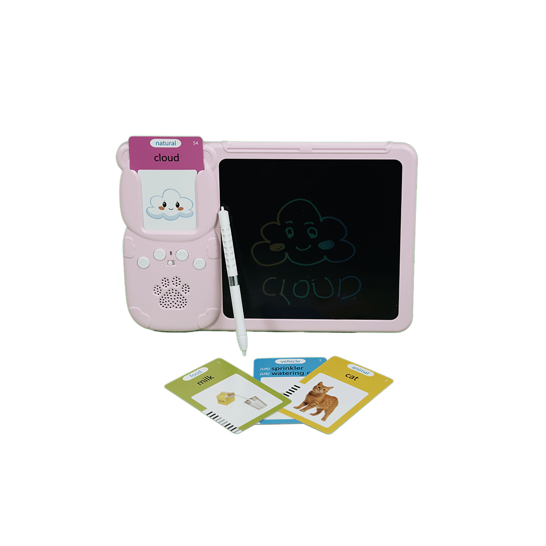 Baan Toys Toys Baan Toys 2 in 1 Talking Flash Cards with LCD Drawing Writing Tablet For Kids (2 Years+)