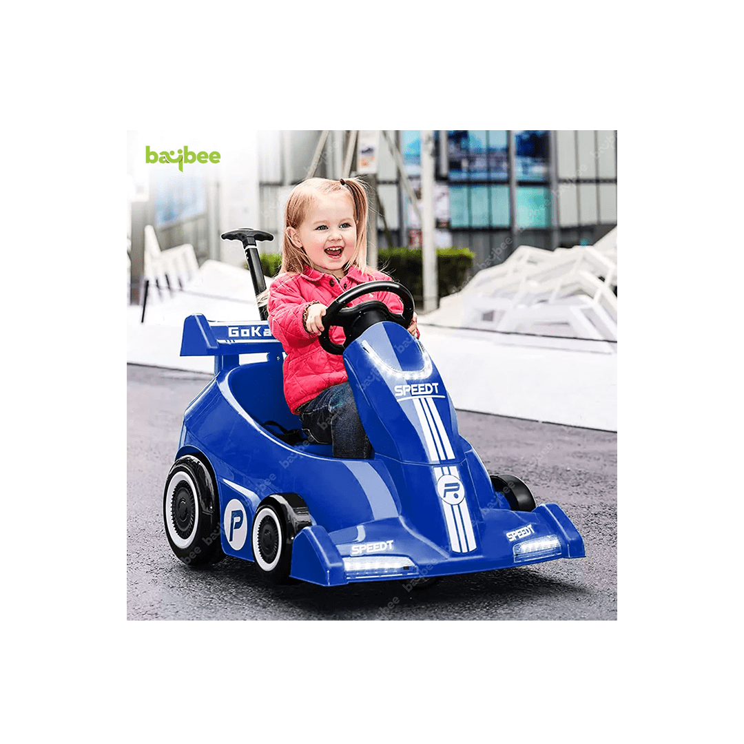 Baybee Ride-ons Baybee Maestro Electric Go Kart Car for Kids with Push Handle to Drive Boys & Girl