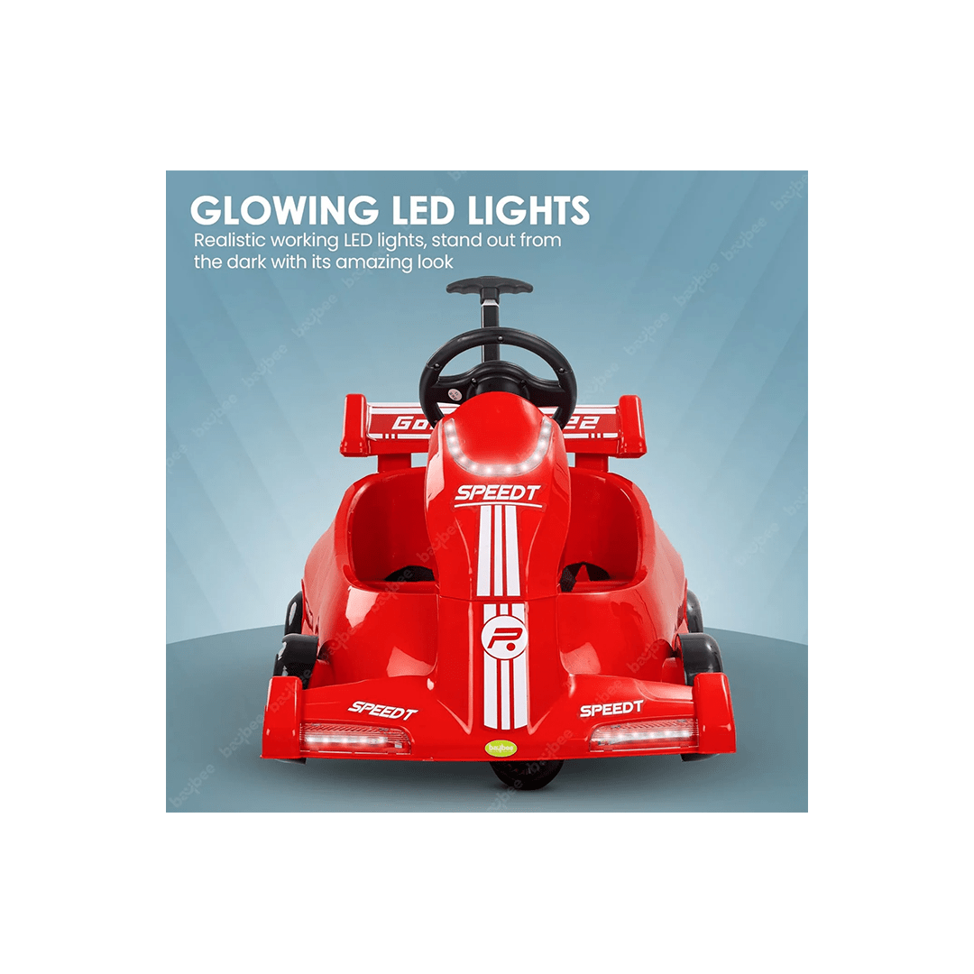 Baybee Ride-ons Baybee Maestro Electric Go Kart Car for Kids with Push Handle to Drive Boys & Girl