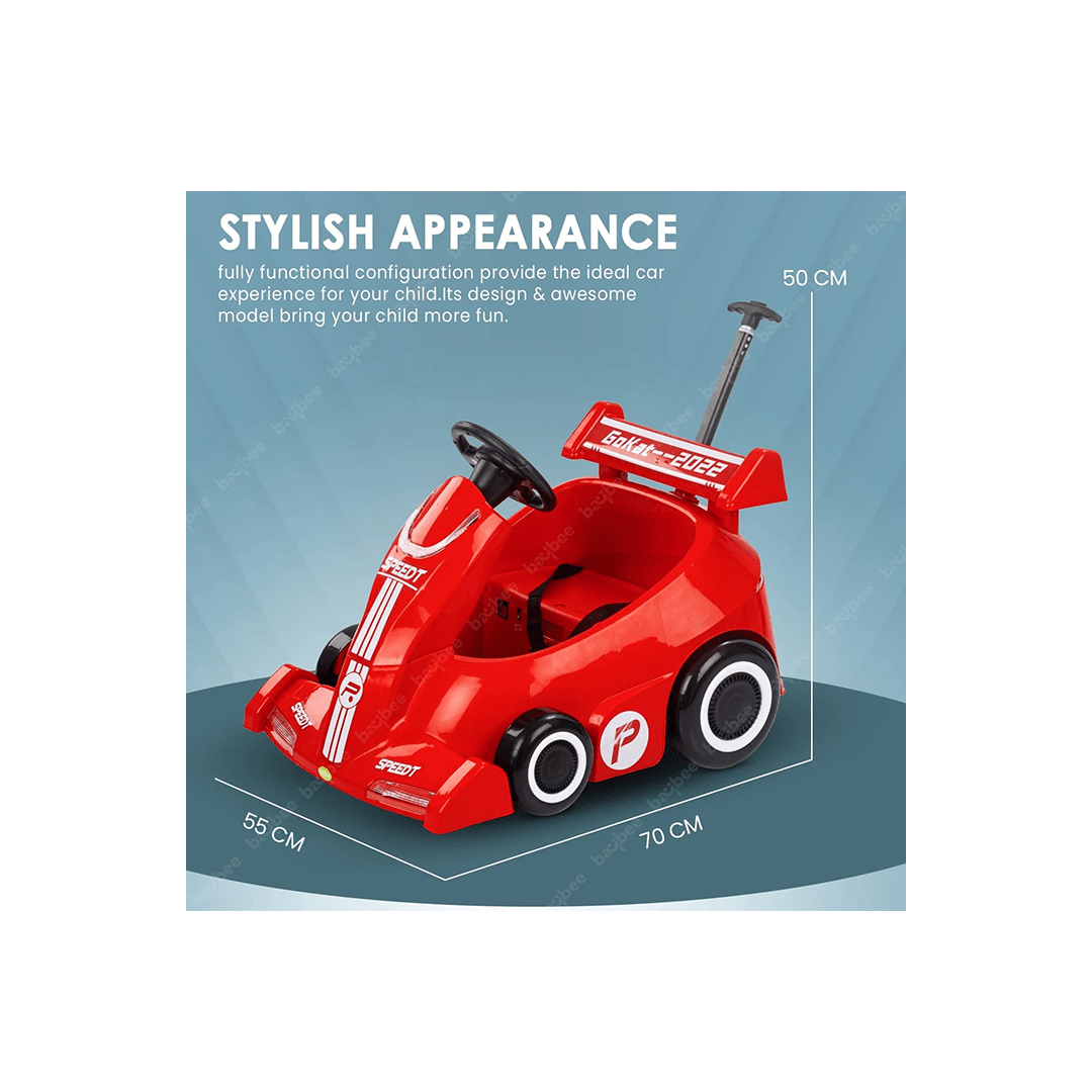 Baybee Ride-ons Baybee Maestro Electric Go Kart Car for Kids with Push Handle to Drive Boys & Girl