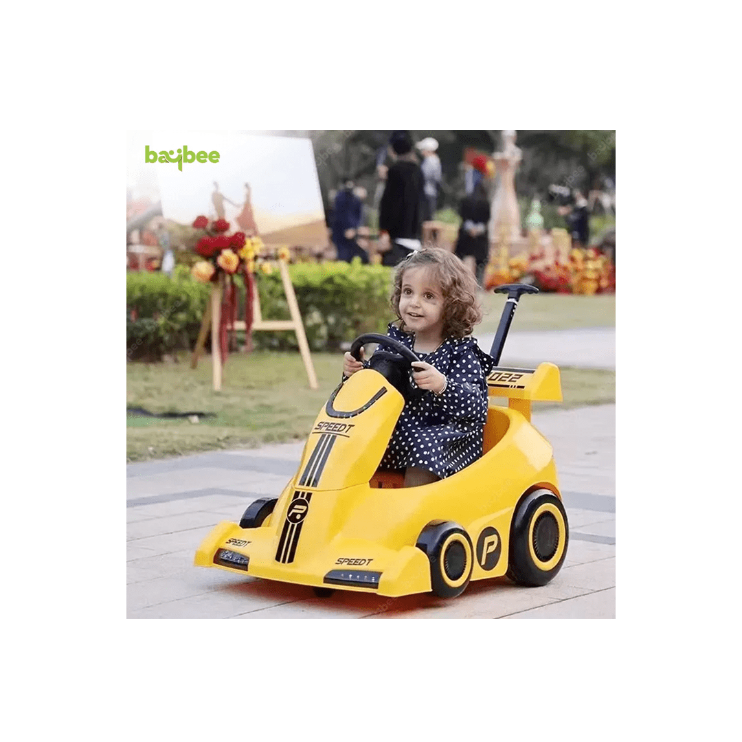 Baybee Ride-ons Baybee Maestro Electric Go Kart Car for Kids with Push Handle to Drive Boys & Girl