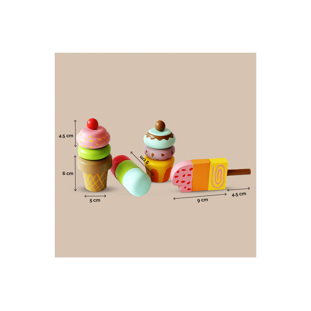 Shumee Toys Shumee Wooden Magnetic Ice cream Toy Set (3 Years+)