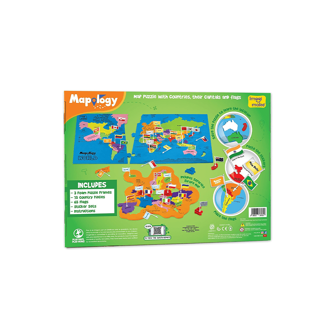 Imagimake Science & Exploration Sets Imagimake Mapology World with Flags & Capitals (5 Years+)