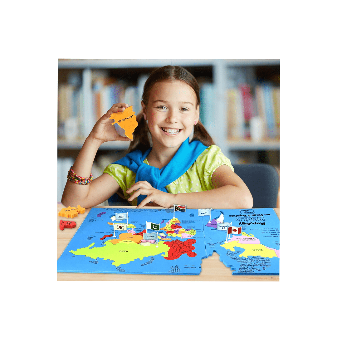 Imagimake Science & Exploration Sets Imagimake Mapology World with Flags & Capitals (5 Years+)