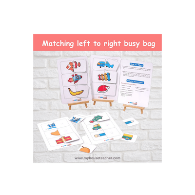 My House Teacher Toys My House Teacher Matching Left To Right 2 Piece Puzzle Activity Busy Bag
