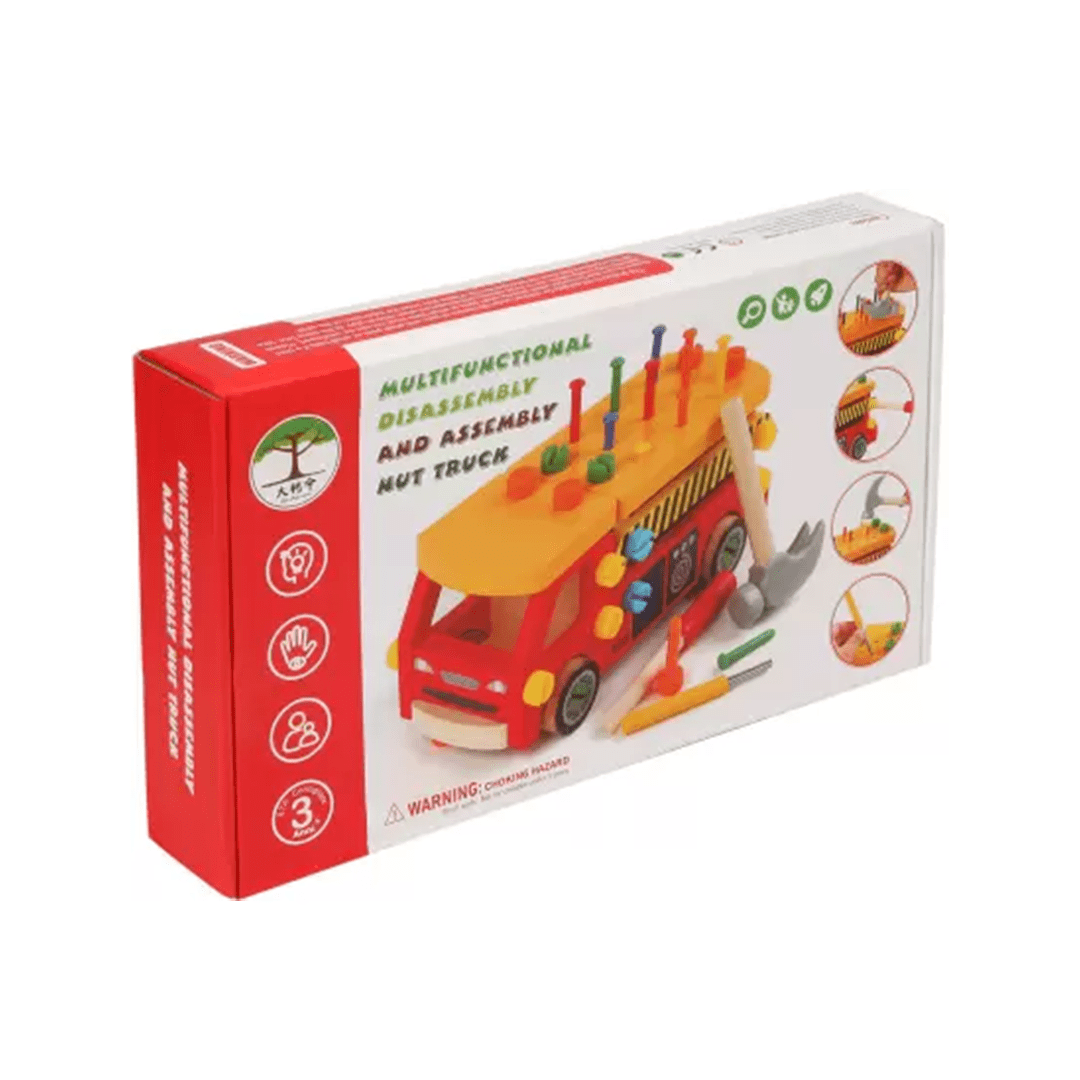 Baan Toys Toys Baan Toys Multifunctional and Assembly Nut Truck, Educational Building Toy for Kids (3 Years+)