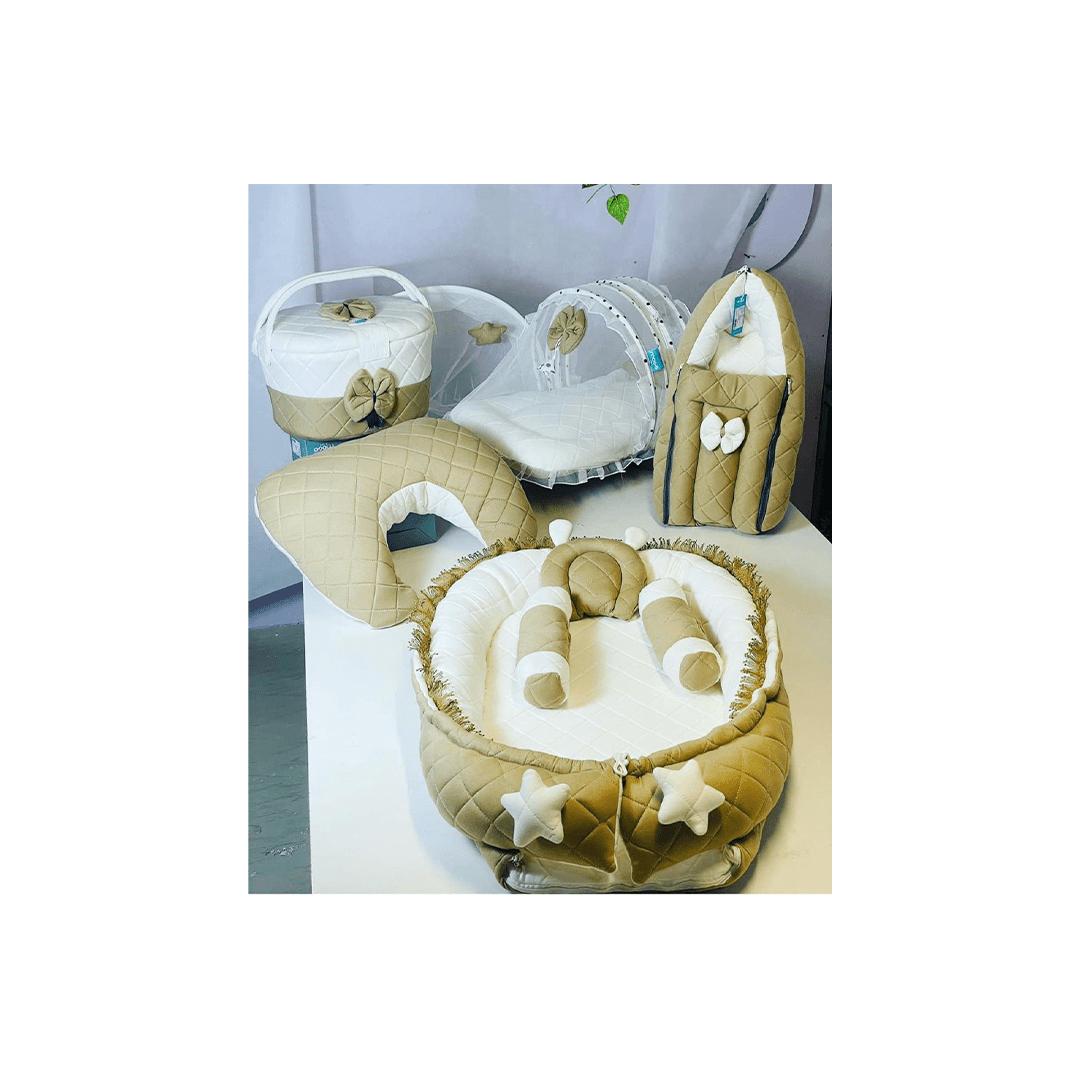 Mogo Kids Other Gears Beige Mogo Kids Cozy 4 Pcs combo set (0-1 Year)