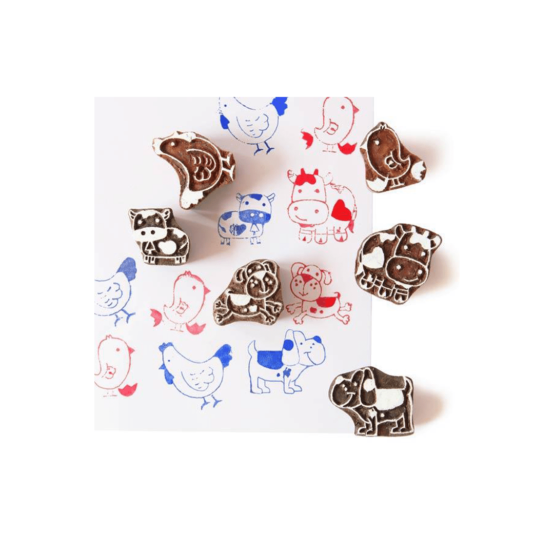 Shumee Toys Shumee Mommy and Me Wooden Stamps Set - 3 Years+