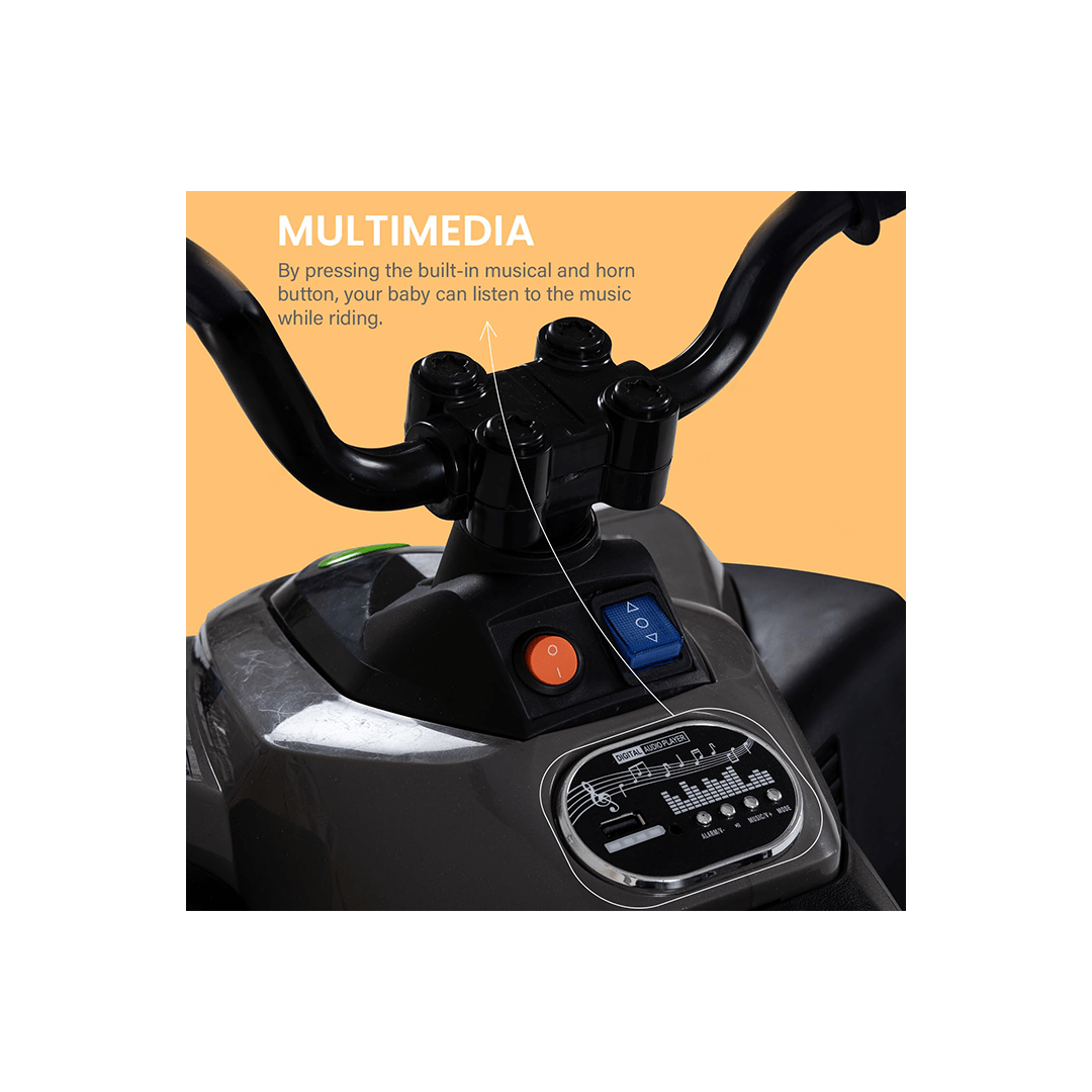 Baybee Ride-ons Baybee Monster ATV Rechargeable Battery Operated Electric Kids Bike with Light, USB, Music Electric Bike, Beach ATV Bike