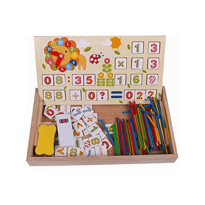 Extrokids Toys Extrokids Wooden Multi Functional Digital Computing Learning Box (3 Years+)