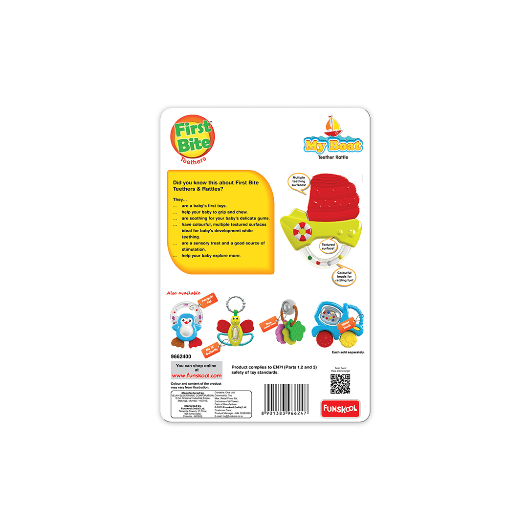 Funskool Toys Funskool My Boat Teether Rattle (3 Months+)