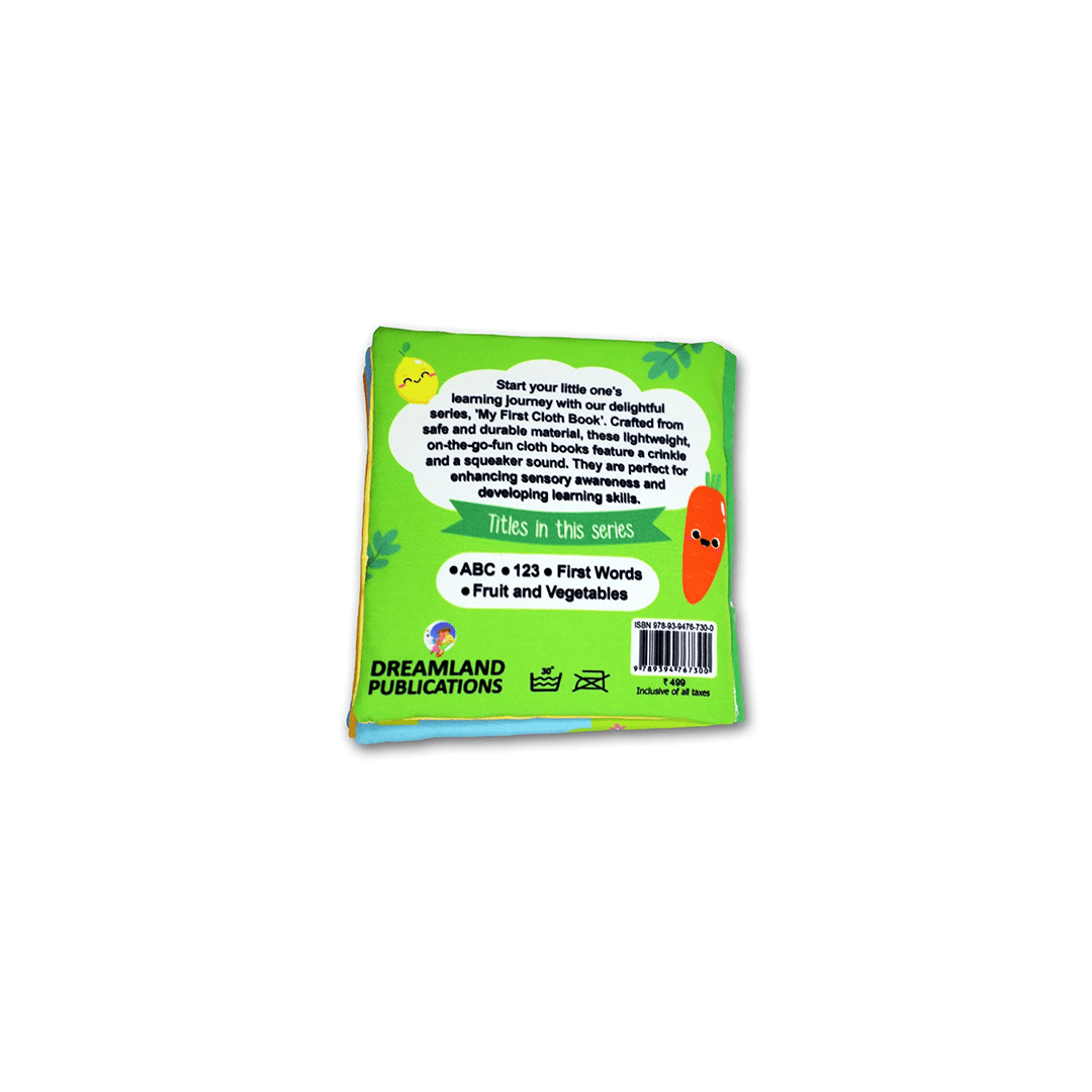 Dreamland Publications Books Dreamland My First Cloth Book Fruit and Vegetables with Squeaker and Crinkle Paper Cloth Books (3 Months+)