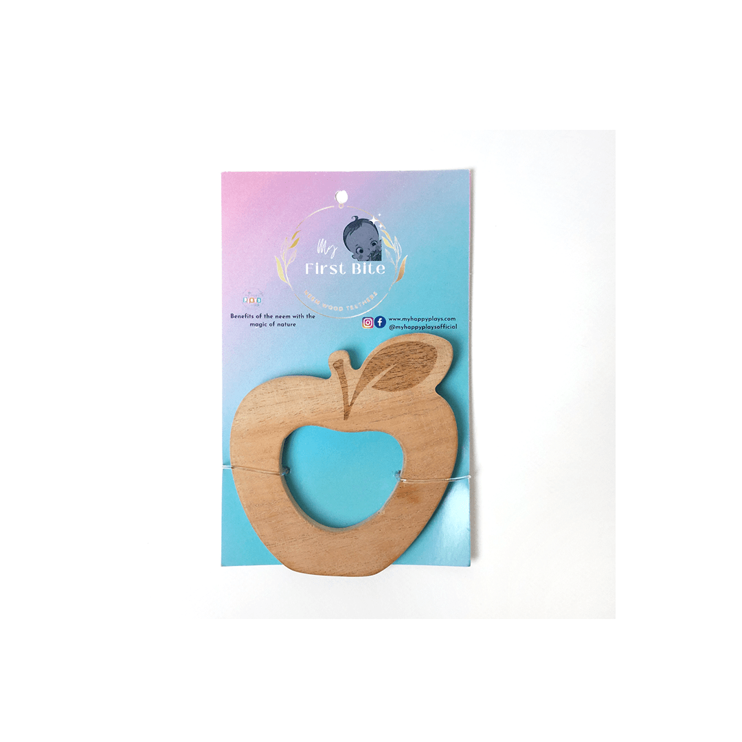My Happy Plays Toys My Happy Plays NEEM WOOD Teethers : Fruit Edition (6 Months+)