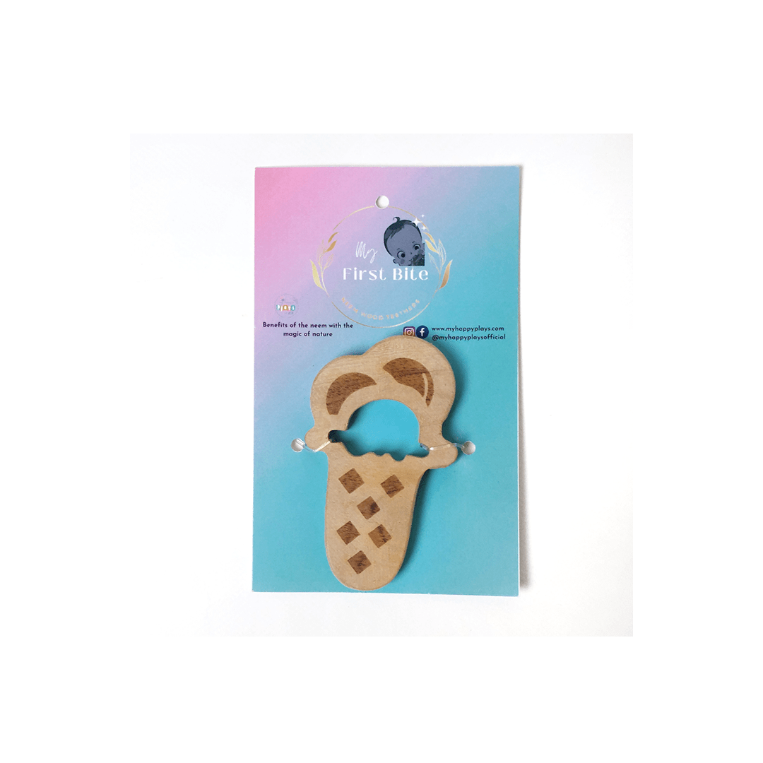 My Happy Plays Toys My Happy Plays NEEM WOOD TEETHER: SWEET EDITION (6 Months+)