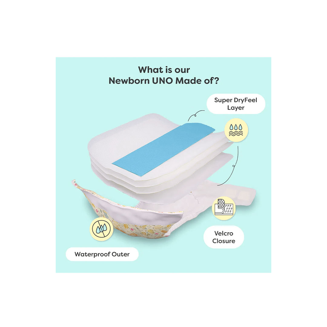 SuperBottoms Baby Care SuperBottoms Newborn UNO Cloth Diaper(0 Months+)