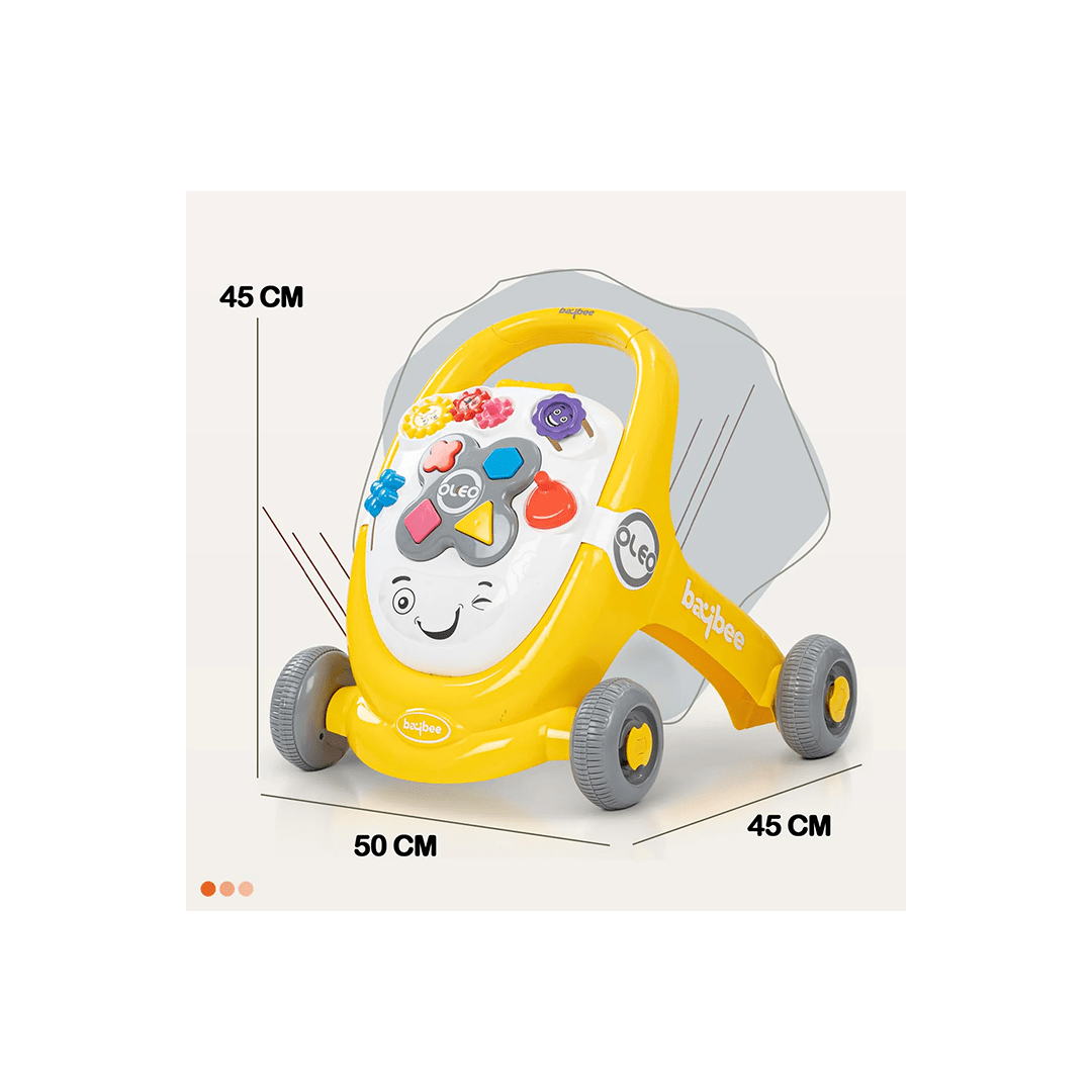 Baybee Toys Baybee Oleo Baby Walker for Kids, Baby Activity Walker With Music, LED Light, Rotating Gears & Easy Grip Push Handle (1-2 Years)