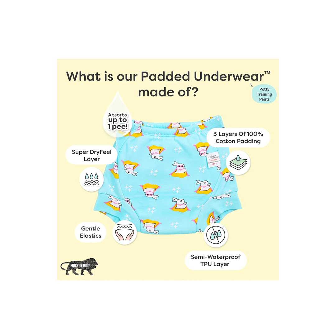 SuperBottoms Baby Care SuperBottom Padded underwear Starters Pack of 4