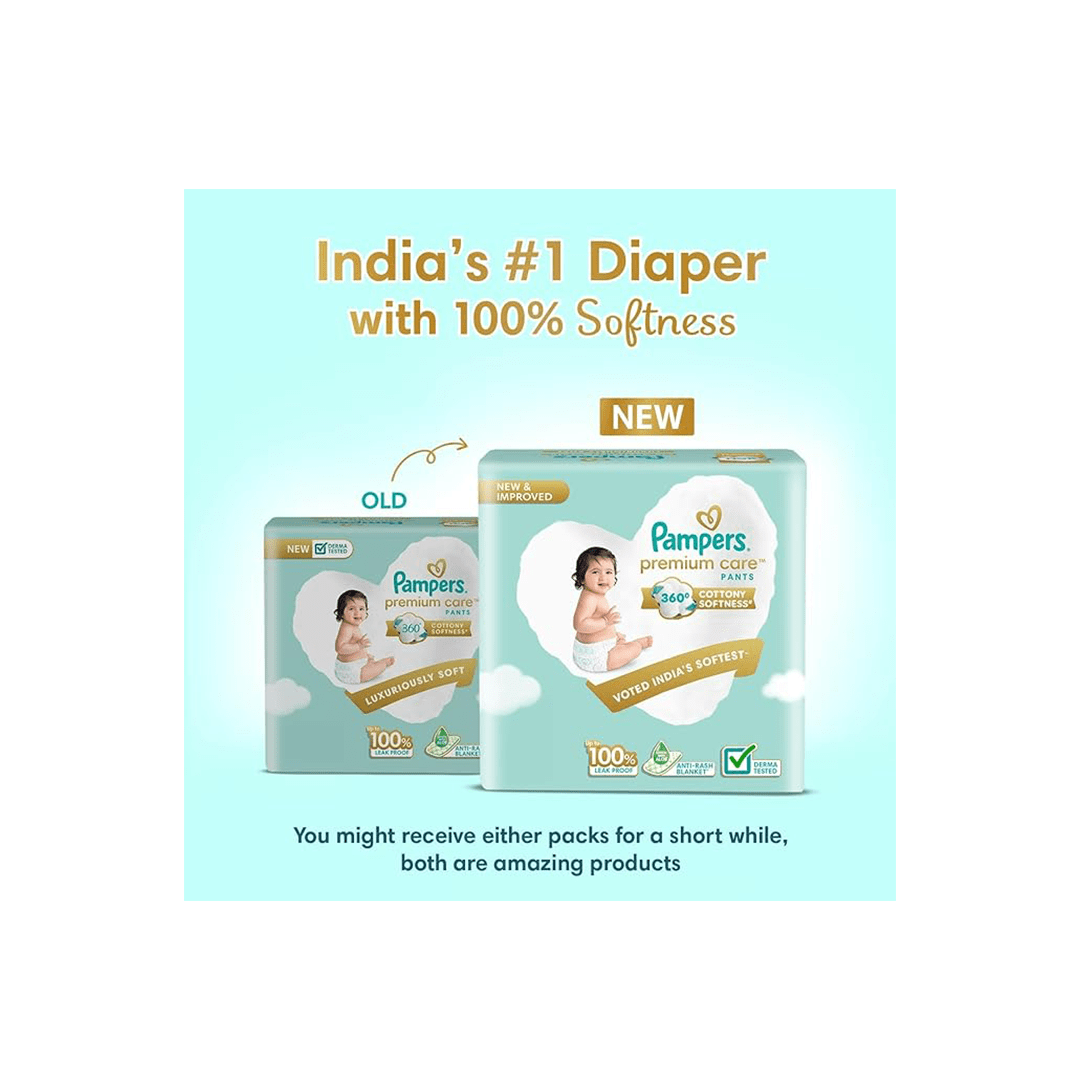 Pampers Baby Care Pampers Premium Care Diaper Pants with 360 Cottony Softness - L