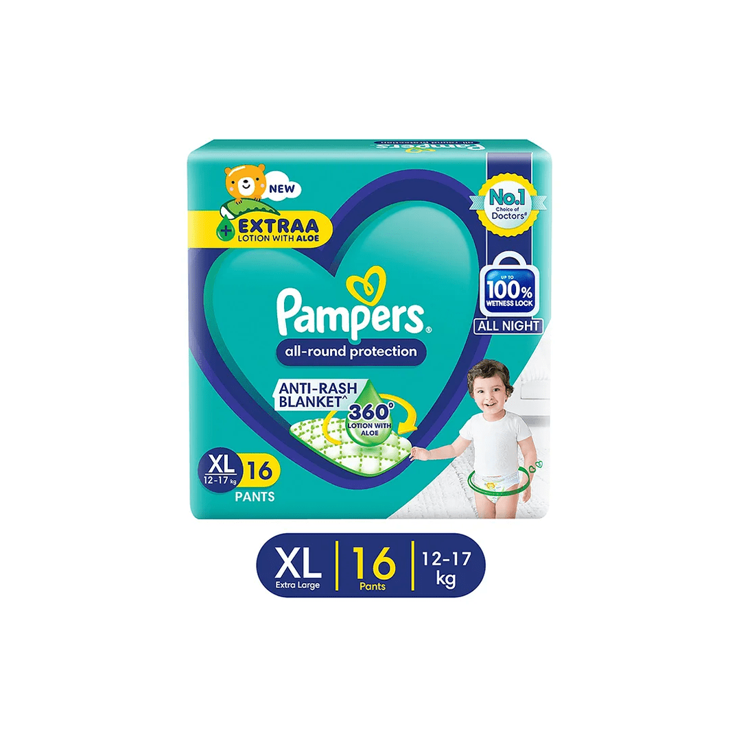 Pampers Baby Care Pampers All round Protection Pants, X-Large size baby diapers 9-14Kg (XL)