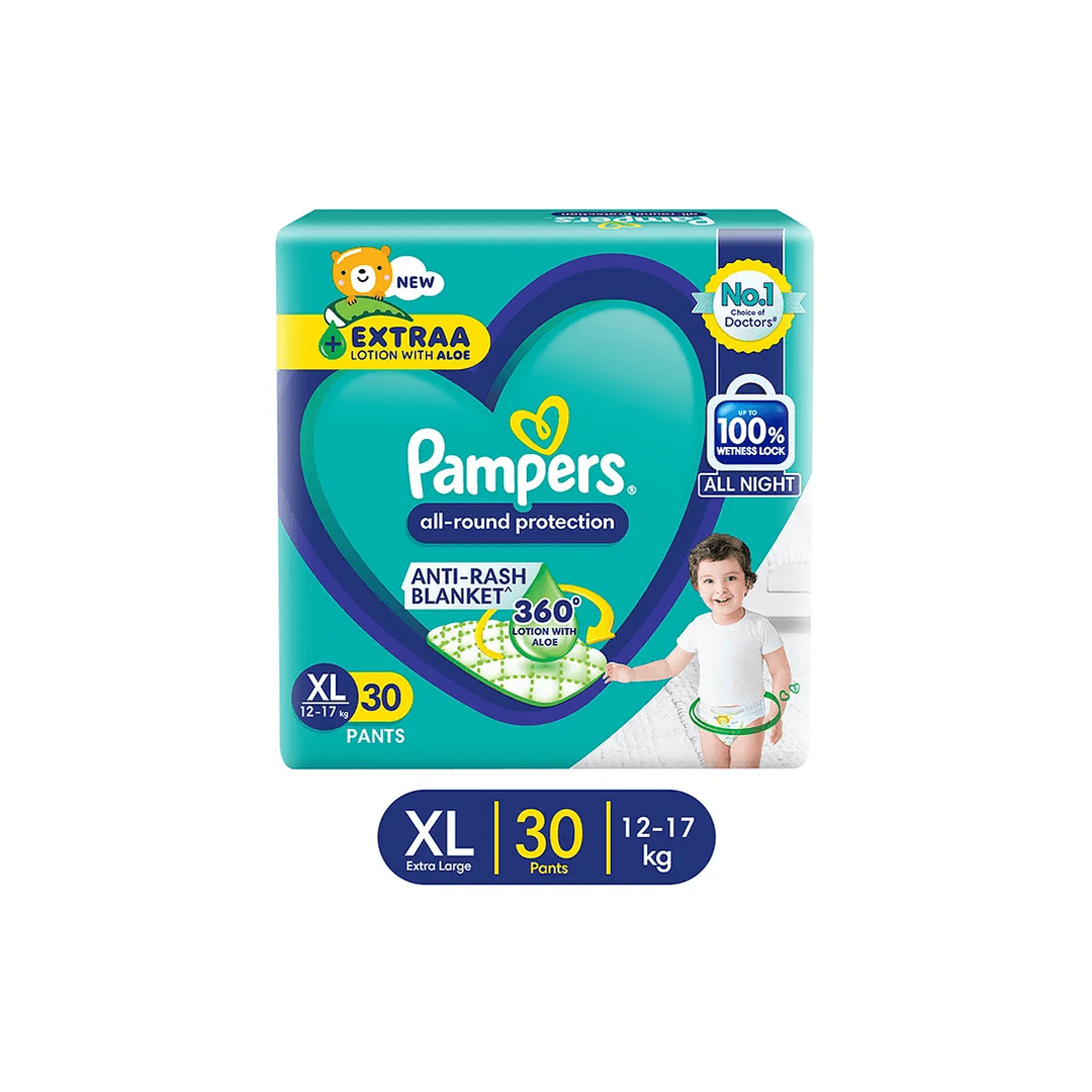 Pampers Baby Care Pampers All round Protection Pants, X-Large size baby diapers 9-14Kg (XL)