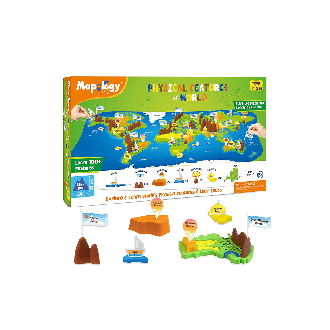 Imagimake Science & Exploration Sets Imagimake Mapology - Physical Features of World (5-7 Years)