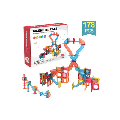 Extrokids Toys Extrokids Magnetic Tiles Pipeline Building Blocks 178 Pcs (3 Years+)