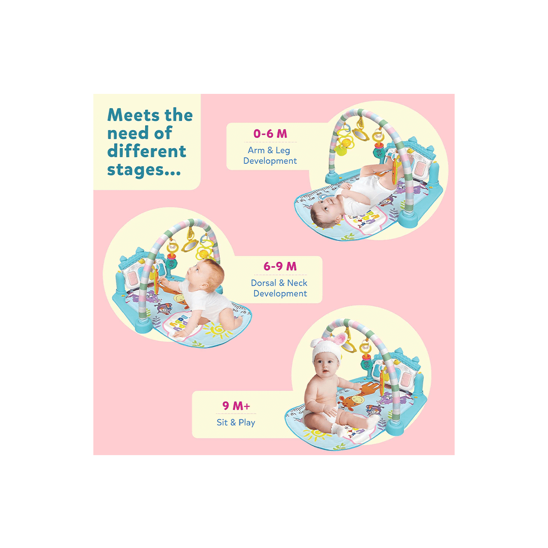 Little Berry Toys Little Berry Baby Piano Play Gym Mat for (0-2 Years) - Blue