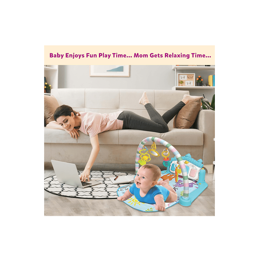 Little Berry Toys Little Berry Baby Piano Play Gym Mat for (0-2 Years) - Blue