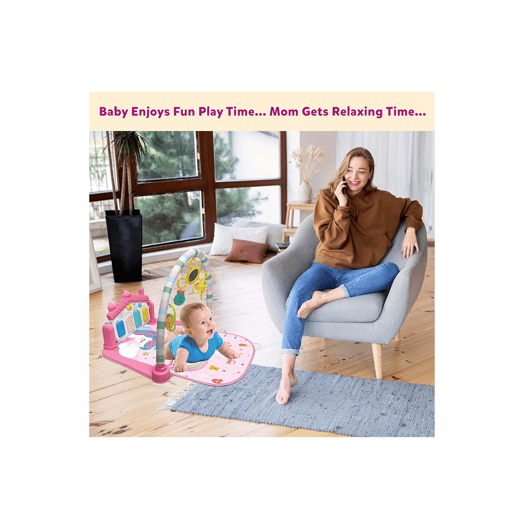 Little Berry Toys Little Berry Baby Piano Play Gym Mat for (0-2 Years) - Pink