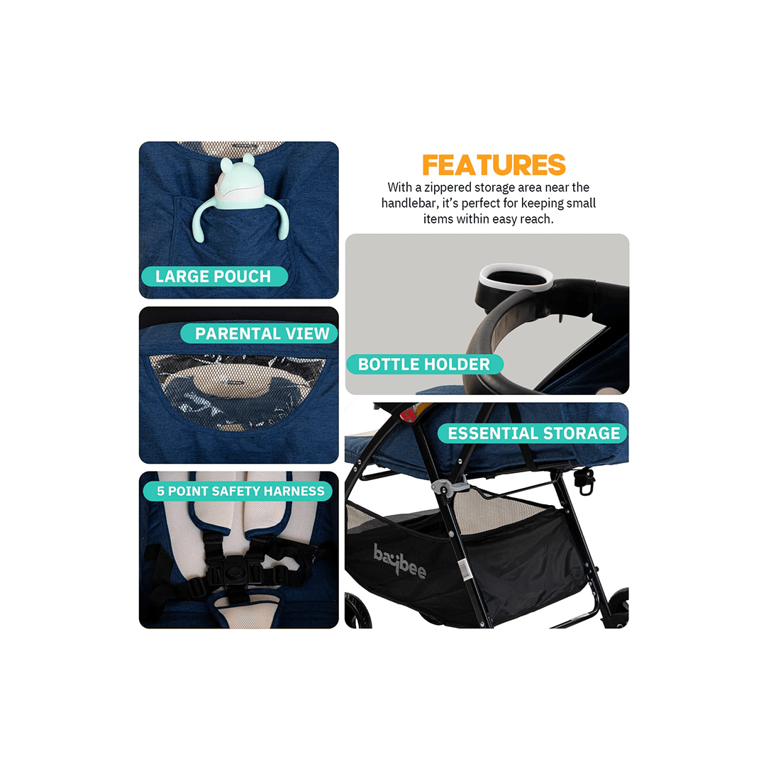 Baybee Other Gears Baybee Portable Infant Baby Stroller for Babies with 3-Position Adjustable Seat & Canopy