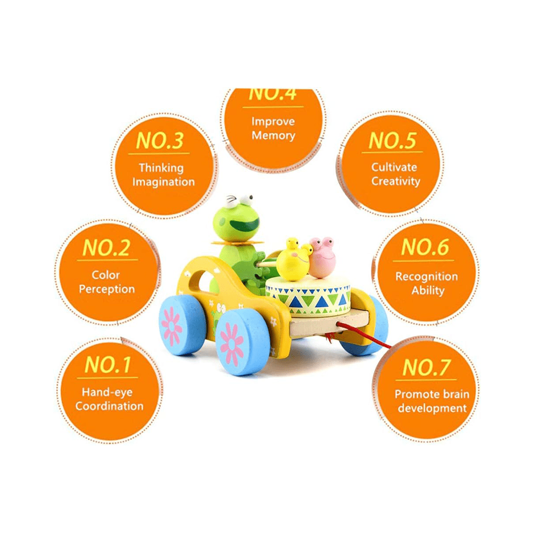 The Clever Clogs Toys The Clever Clogs Pull along toy with Drums (1 Year+)