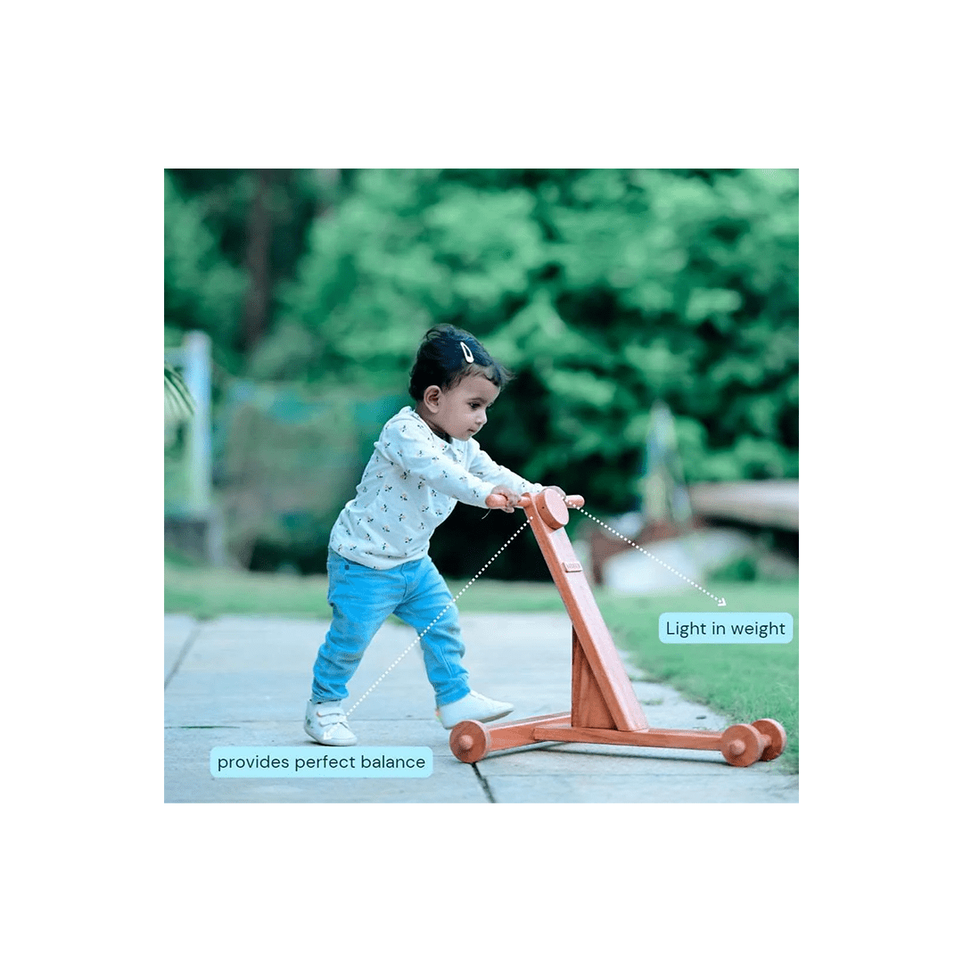 B4brain Toys B4brain traditional scientific wooden push Walker Toys for kids ( 9 month - 2 Years )