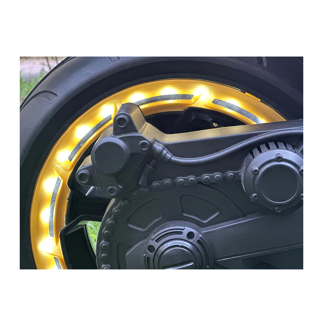 Baan Toys Ride-ons Baan Toys Rechargeable Battery Operated Ride on Bike for Kids, Electric Toy Bike with Leather Seat, Wheels Lights, Music and Key Start for Kids (2-10 Years)