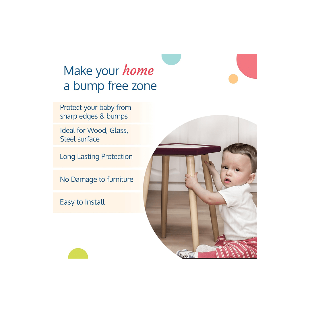 LuvLap Other Gears LuvLap Rubber Furniture Edge Guard Strips for Baby Safety with 5M Adhesive, 10 piece, Non Toxic