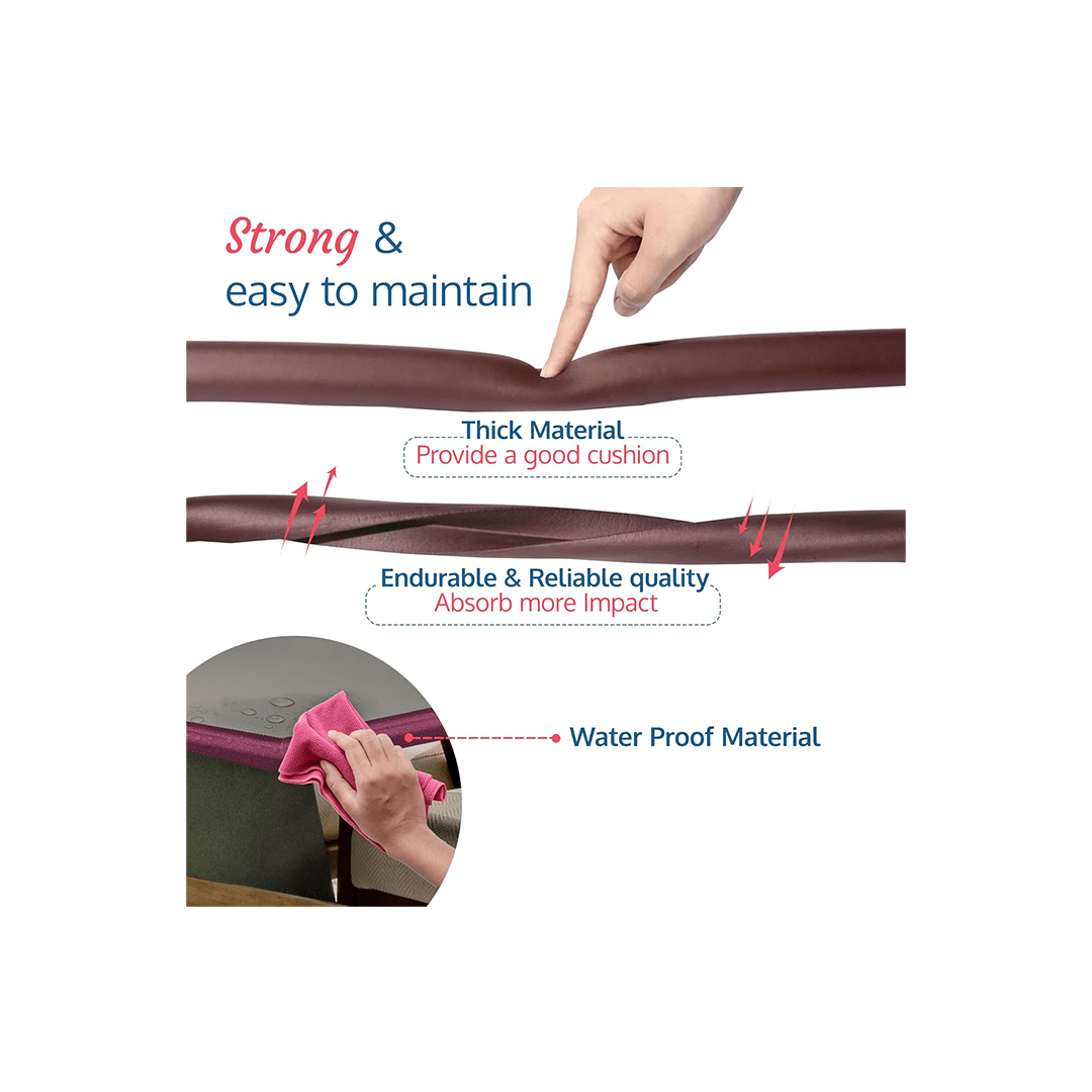 LuvLap Other Gears LuvLap Rubber Furniture Edge Guard Strips for Baby Safety with 5M Adhesive, 10 piece, Non Toxic