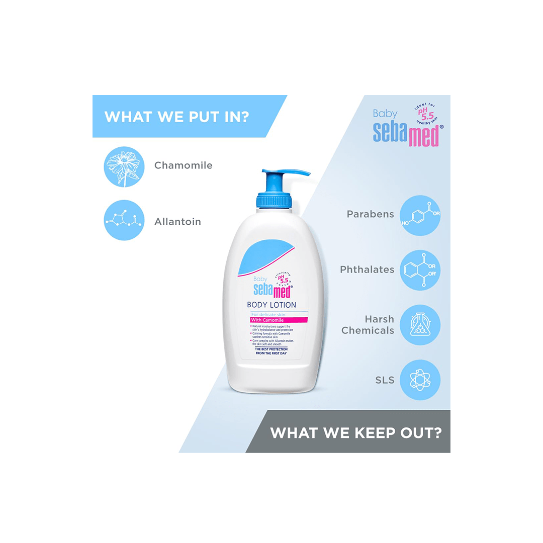 The Magic Lamps Sebamed Baby Body Lotion | Chamomile & Allantoin For Kids