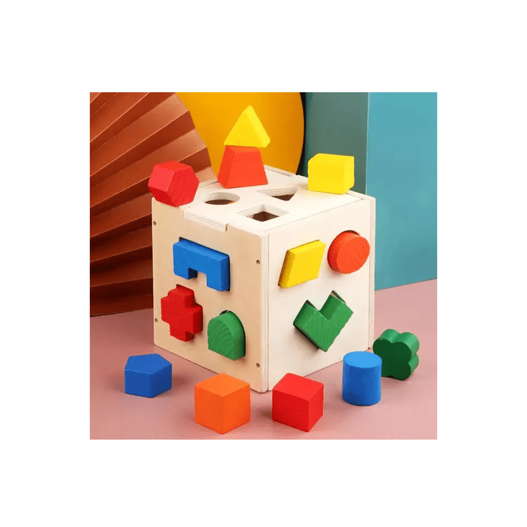 Extrokids Toys Extrokids Wooden Shape Sorter Box (2 Years+)