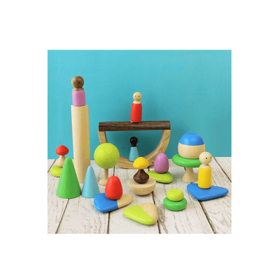 Shumee Toys Shumee 24-Piece Wooden Pretend Play Set with Peg Dolls (3 Years+)
