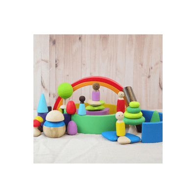 Shumee Toys Shumee 24-Piece Wooden Pretend Play Set with Peg Dolls (3 Years+)